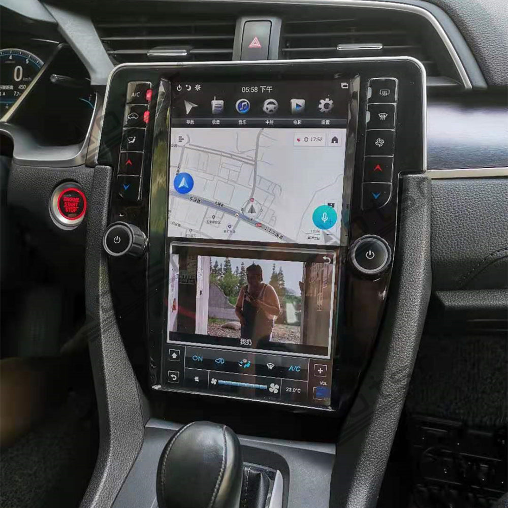 For DS-344 HONDA CIVIC 12.3 Inch Tesla-style Carplay Screens (2012-2022)