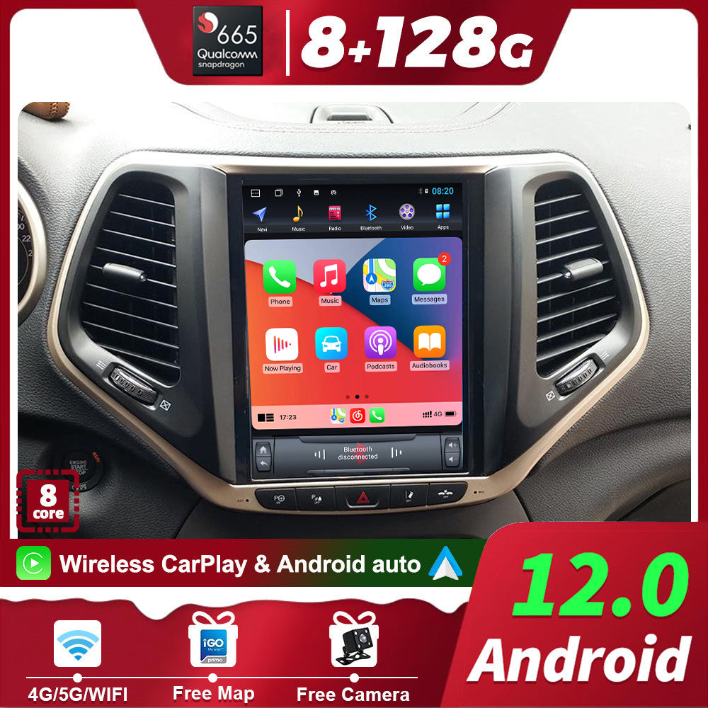 For Jeep Cherokee 10.4 Inch Tesla-style Carplay Screens (2014-2018)