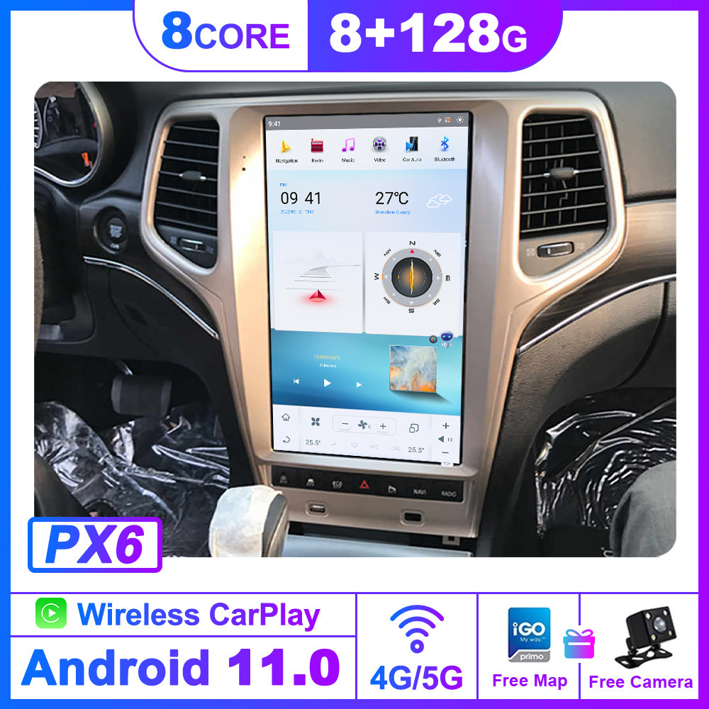 For Jeep Grand Cherokee 10.4 Inch Tesla-style Carplay Screens (2014-2018)