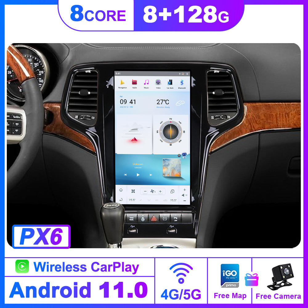 For Jeep Grand Cherokee 13.6 Inch Tesla-style Carplay Screens (2010-2019)