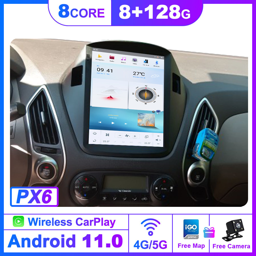 For Hyundai ix35 10.4 Inch Tesla-style Carplay Screens (2009-2016)