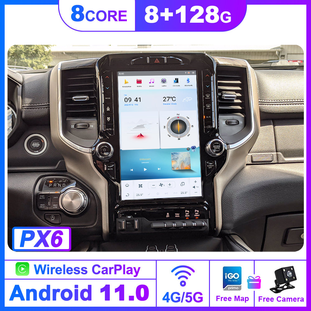 For Dodge Ram 12.1 Inch Tesla-style Carplay Screens (2018-2020)