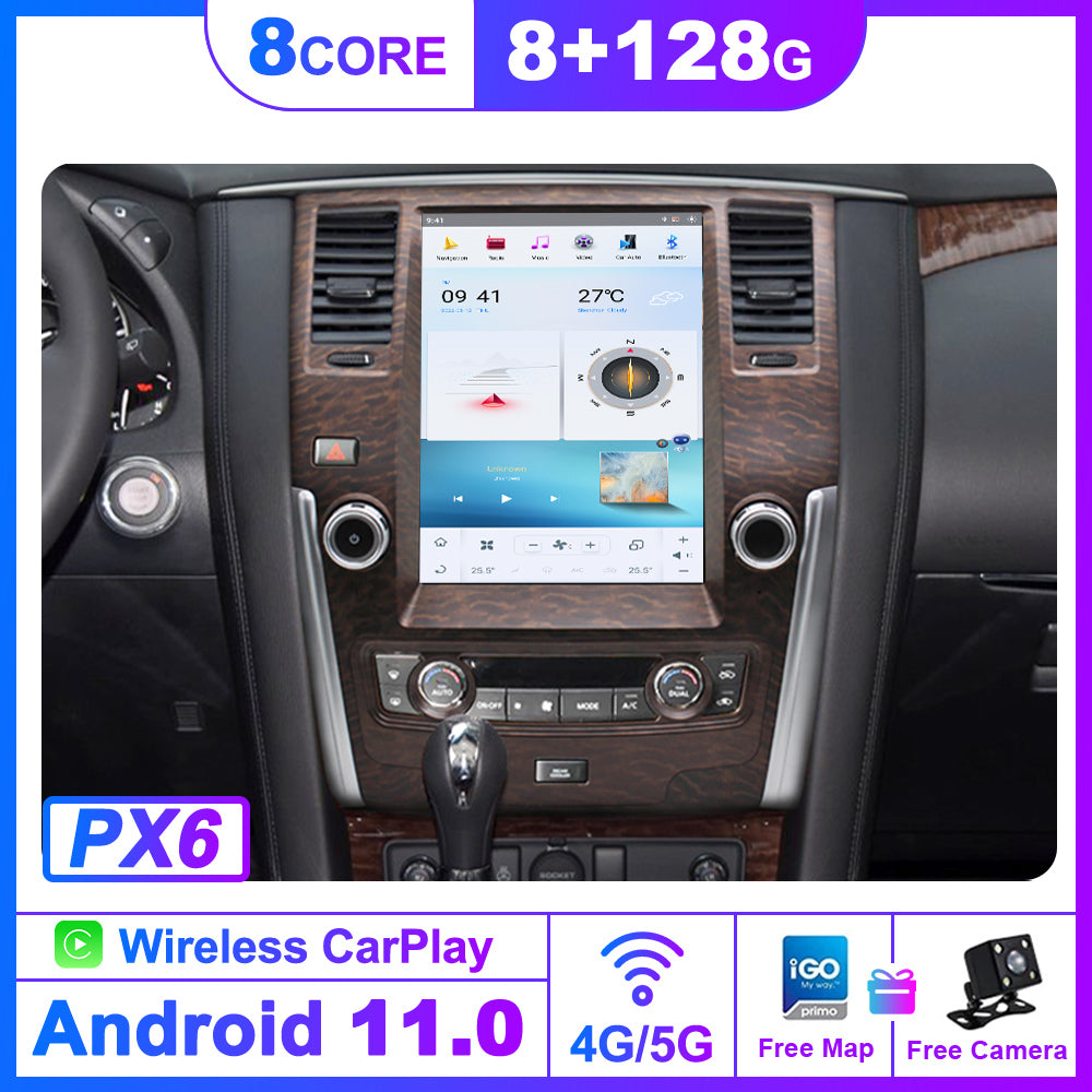 For Nissan Patrol 12.1 Inch Tesla-style Carplay Screens（2010-2018）