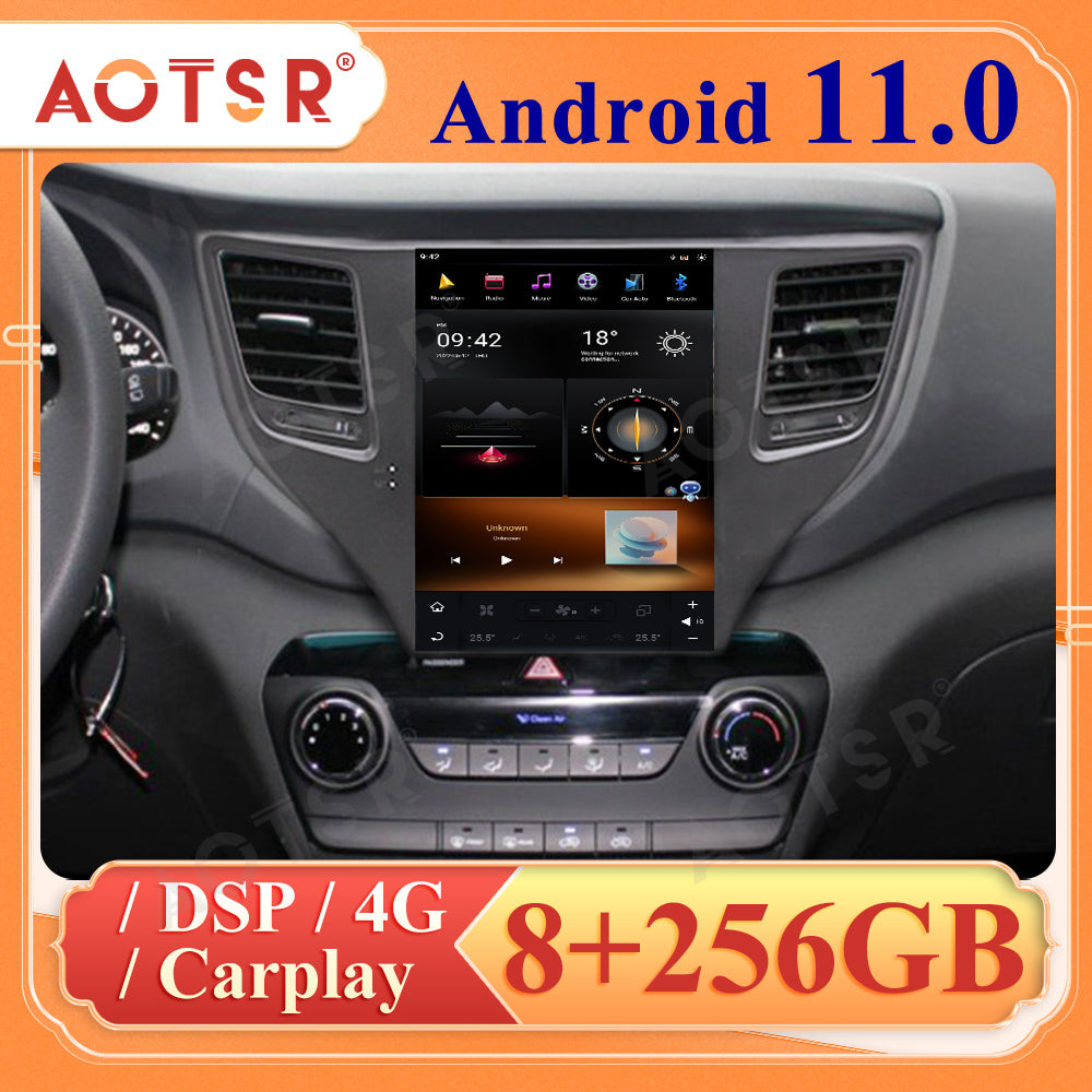 For Hyundai Tuscon 10.4 Inch Tesla-style Carplay Screens (2015-2019)