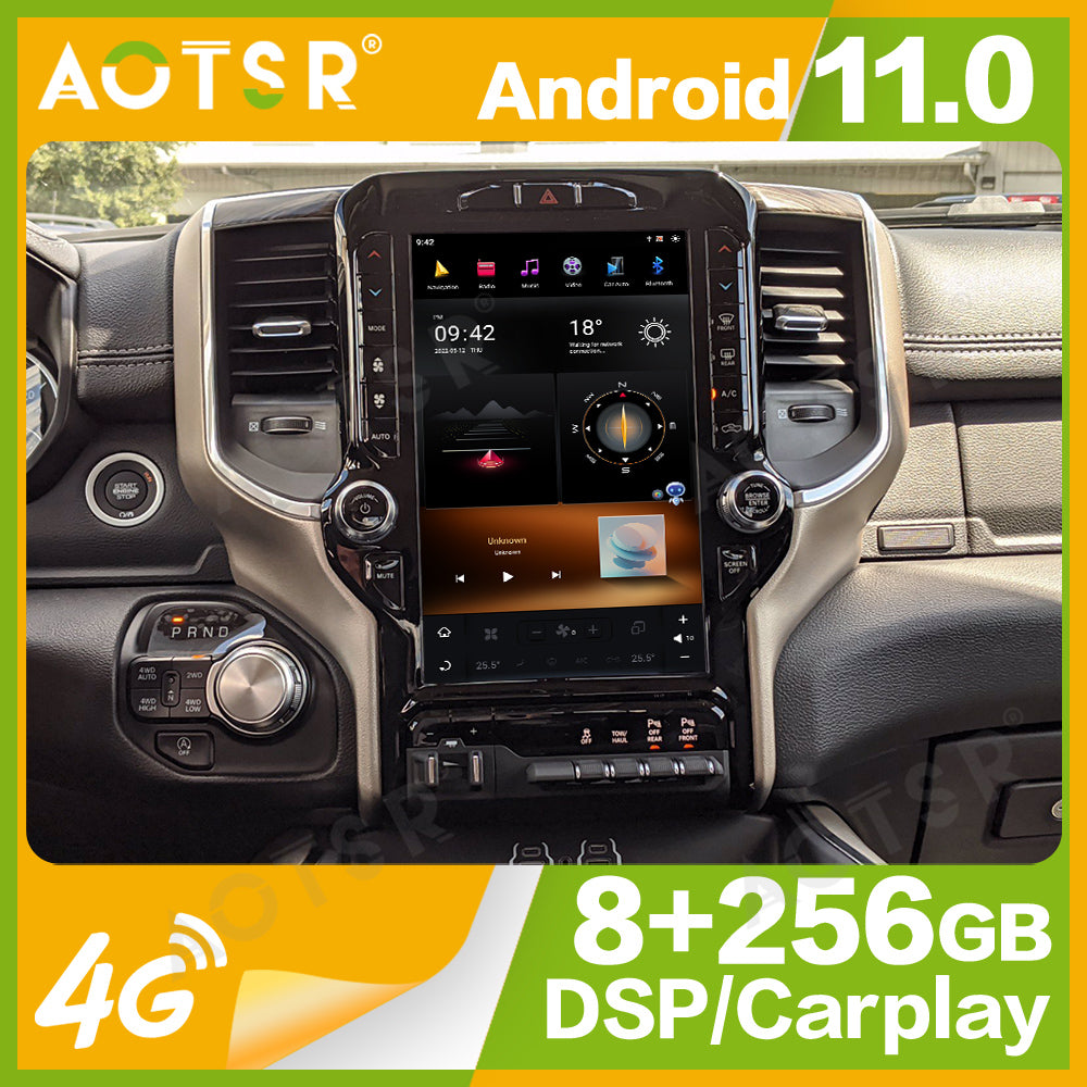 For Dodge Ram 12.1 Inch Tesla-style Carplay Screens (2018-2020)