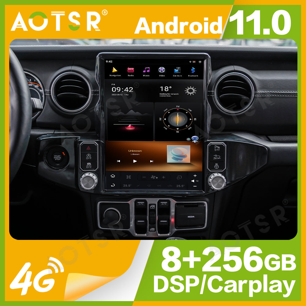 For Jeep Wrangler 13 Inch Tesla-style Carplay Screens (2018-2021)