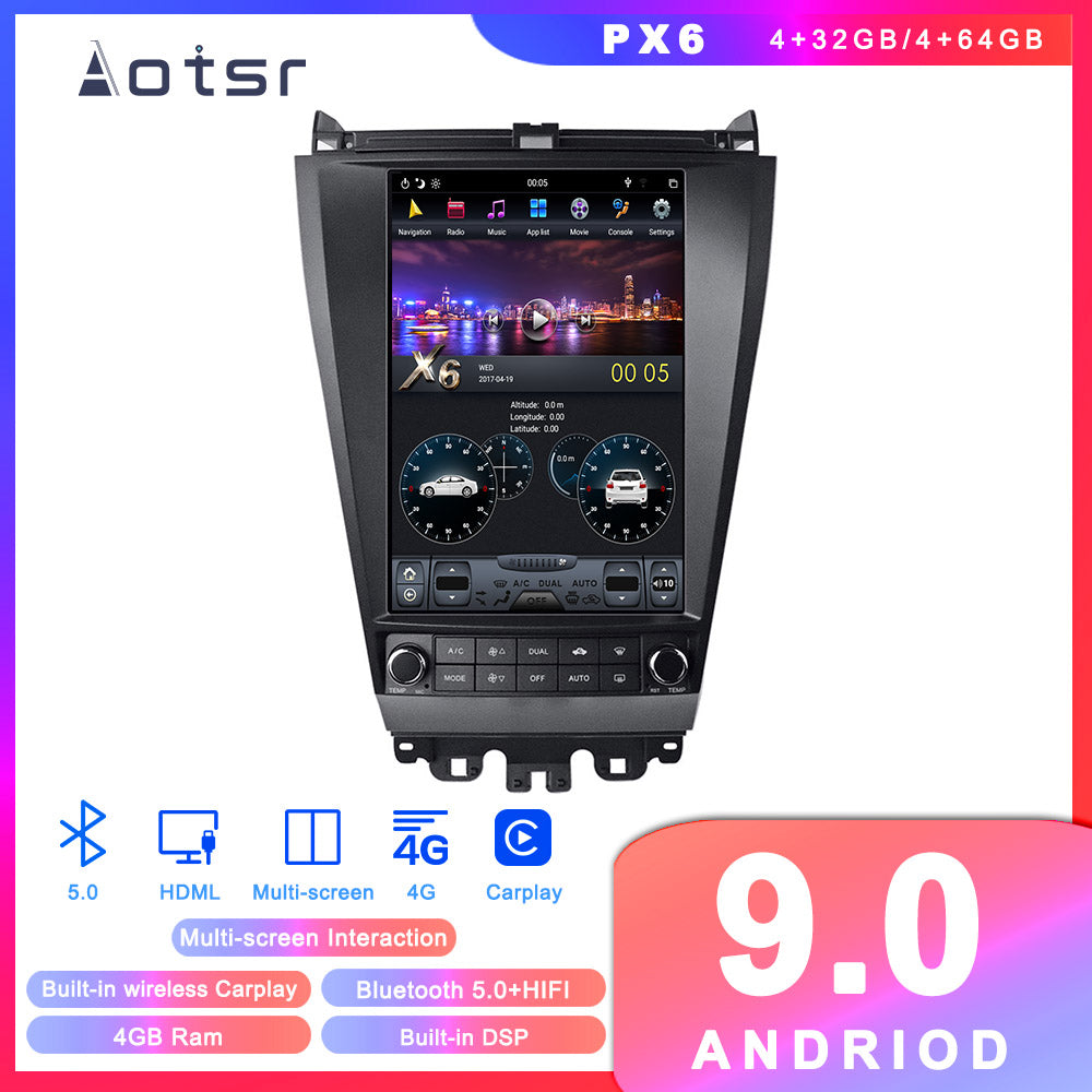 For Honda Accord 12.1 Inch Tesla-style Carplay Screens (2003-2007)